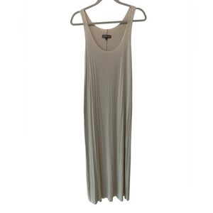 Maya Negri Medium Tank Maxi Dress Beige Taupe Scoop Neck SOFT SEXY Raw Edges